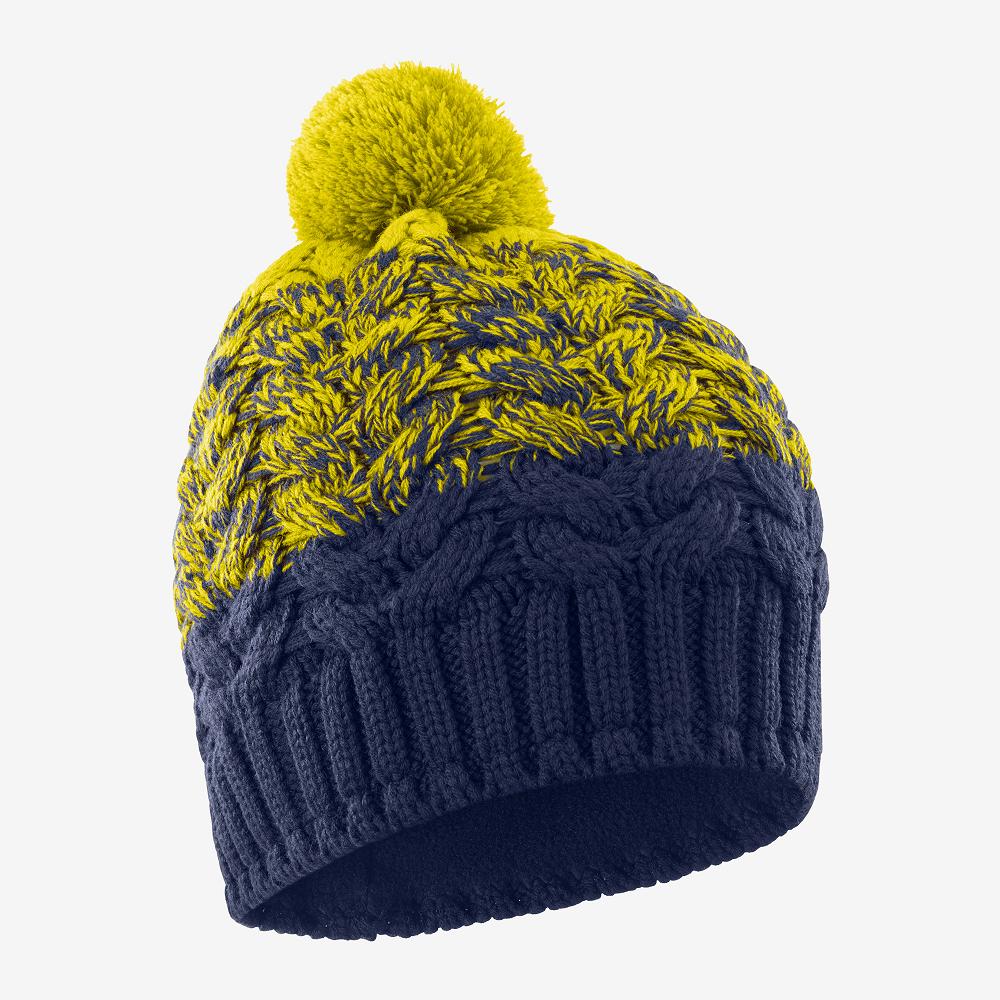 Salomon Israel POLY - Mens Beanie - Navy (ZQWU-98043)